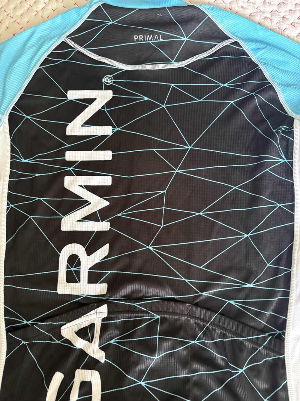 🚴🚴Garmin Light Blue & Black Cycling Jersey Medium - Picture 7 of 11